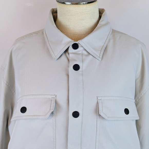 North Sails Dusk Overshirt Jacket Snap Front Lightweight Grey Violet XL NWT - Picture 10 of 13